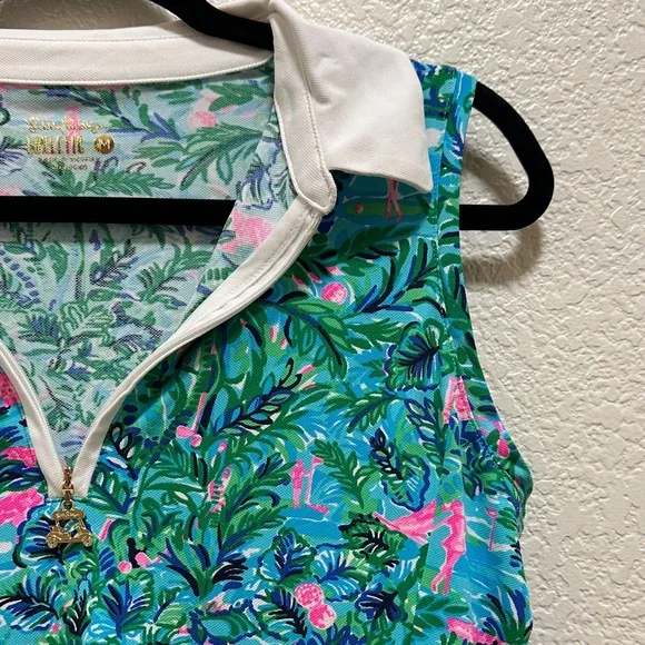 Lilly Pulitzer Green and Pink Tropical Dress - Picture 7 of 10